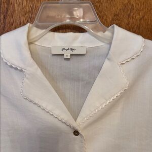 Simple Petro White Notched-Collar Women's Blazer